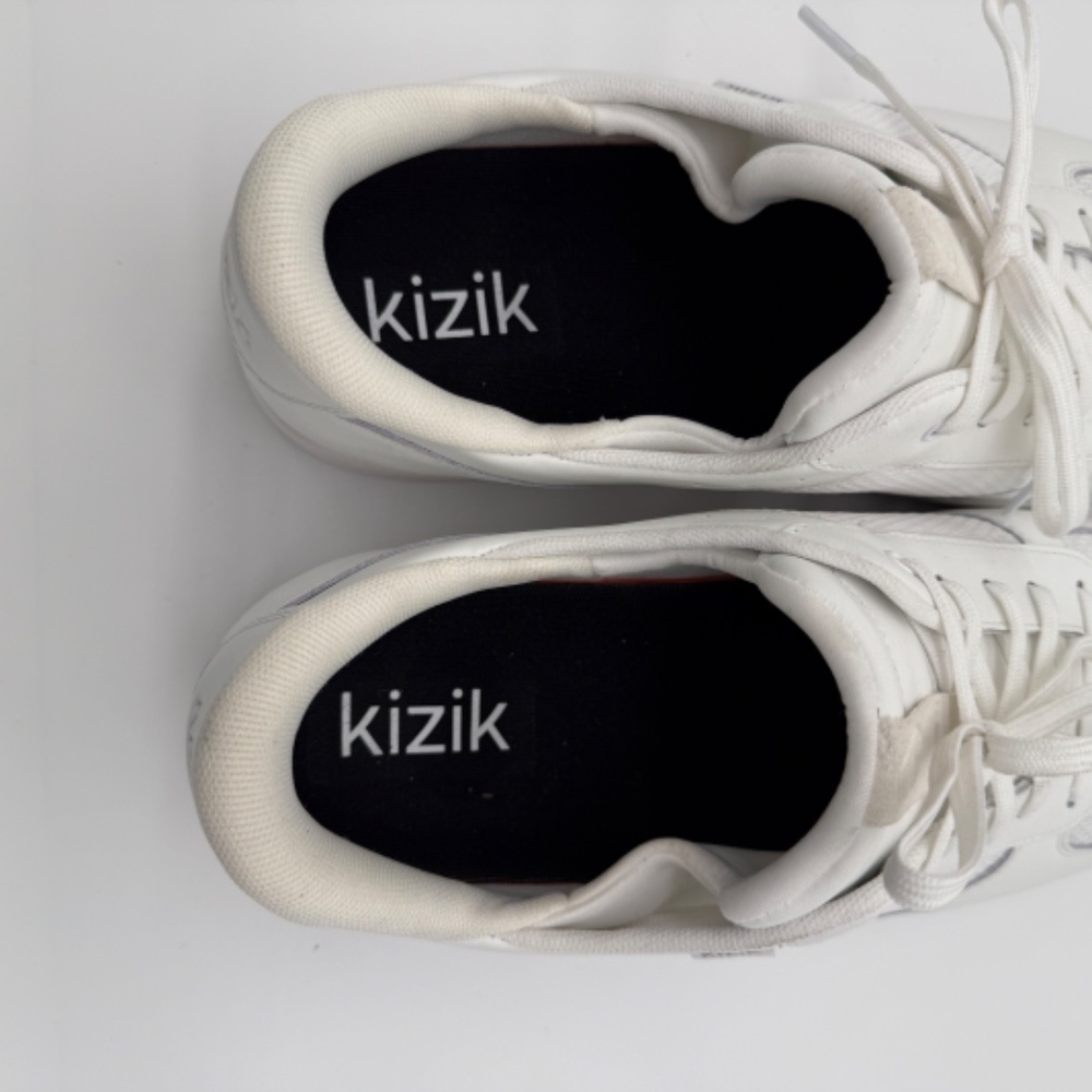 Men's Kizik Oslo Athletic Shoes Size 14 Off-White Bone Slip-On Leather Mesh NWOT - Picture 7 of 9